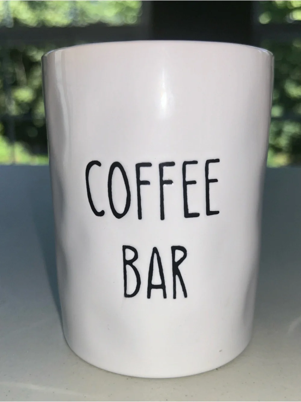 Coffee Bar Textured Ceramic Candle — White Kitchen Accent